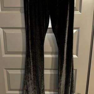 Black Velvet Flare Pants